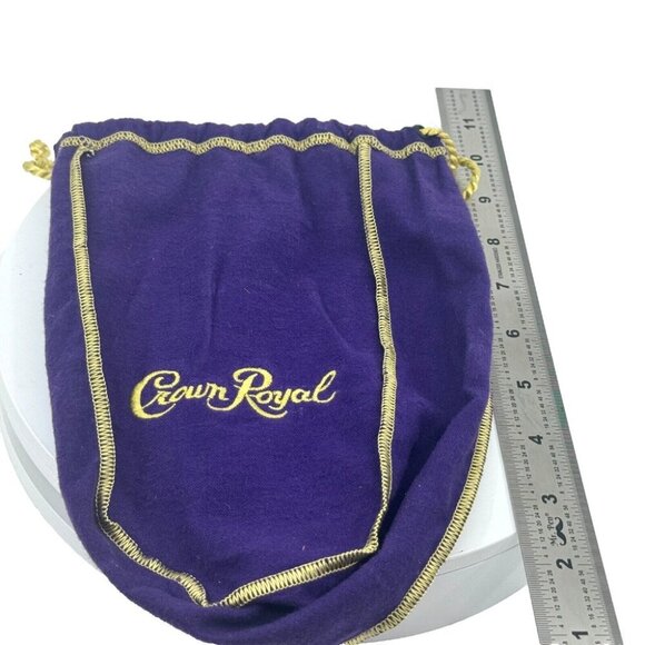 CROWN ROYAL Purple + Gold Drawstring Bag 9" - Picture 8 of 13